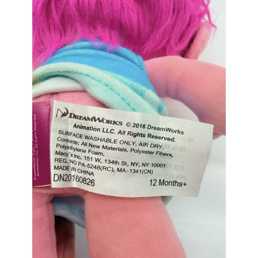 Dreamworks 2016 Poppy Pink Troll Plush Trolls Movie Stuffed Toy Doll 17